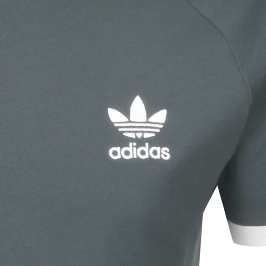 Alternative Image for Productadidas Originals 3 Stripe T Shirt Grey3